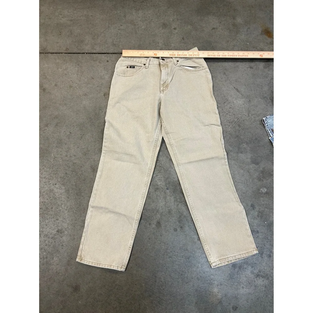 Vintage 90s Lee Regular Fit Jeans Tan Mens 32x29